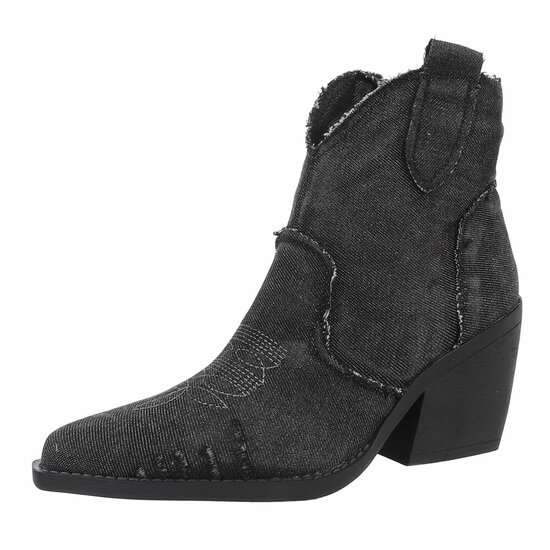 Bottines biker-western noires Bernella