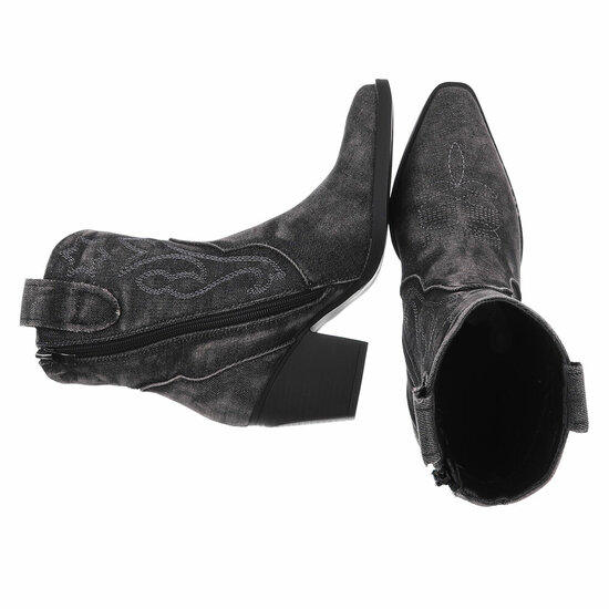 Bottines biker-western noires Nabia