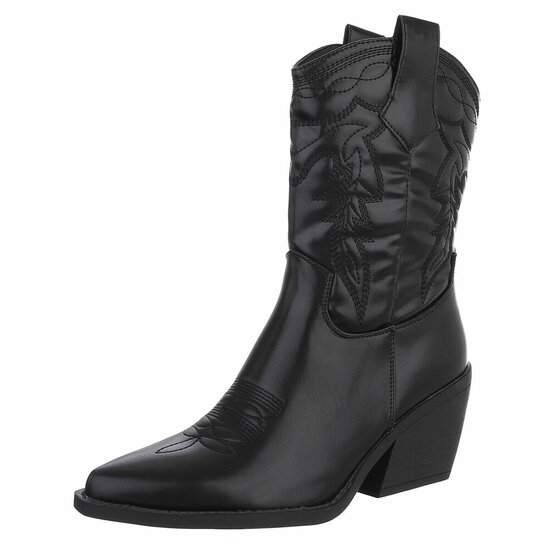 Bottines biker-western noires Bowien