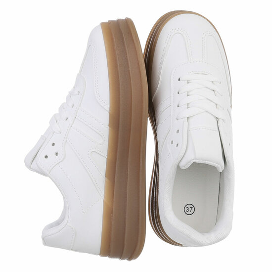 Witte lage sneaker Manuela
