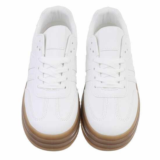 Witte lage sneaker Manuela