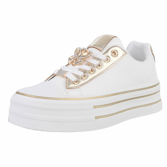 Witte lage  sneaker Jacobine