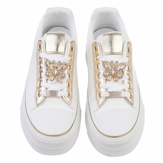 Witte lage  sneaker Jacobine