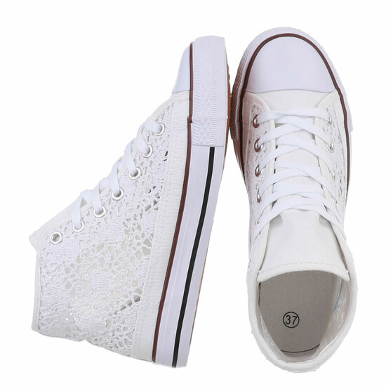 Baskets montantes blanches Clemence