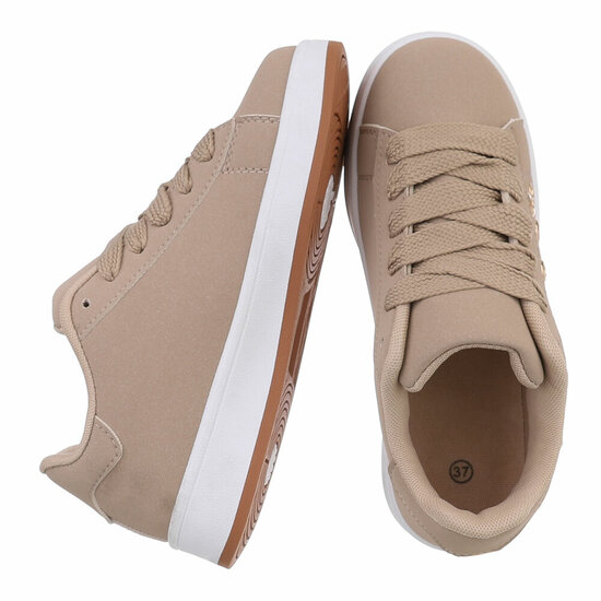  Lage kaki bruine sneaker Annemijn
