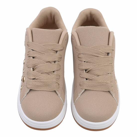  Lage kaki bruine sneaker Annemijn