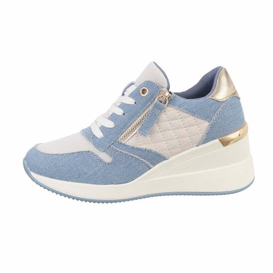 Baskets montantes en jean bleu Ariesta 