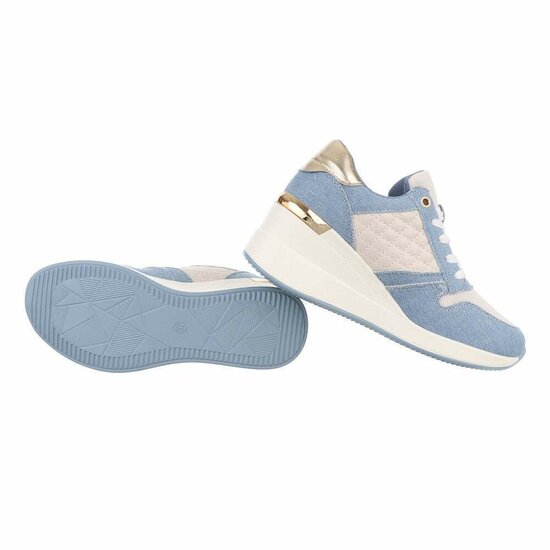 Baskets montantes en jean bleu Ariesta 