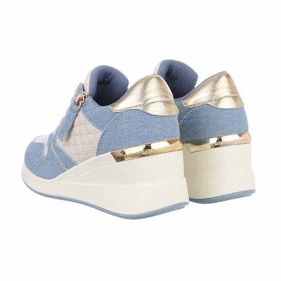 Baskets montantes en jean bleu Ariesta 