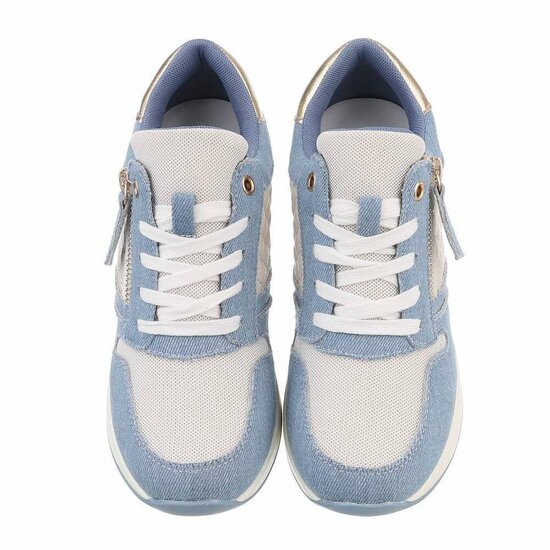 Baskets montantes en jean bleu Ariesta 