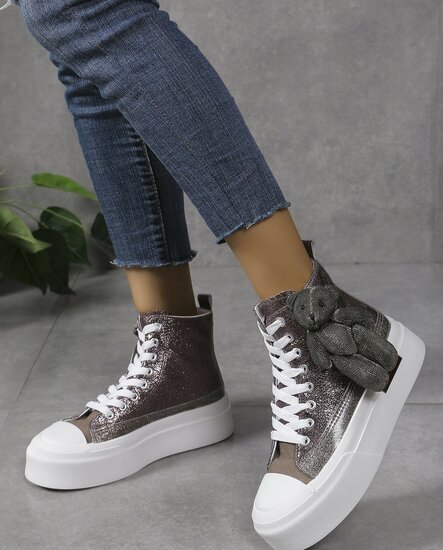 Baskets gunsmoke montantes en textile Katia