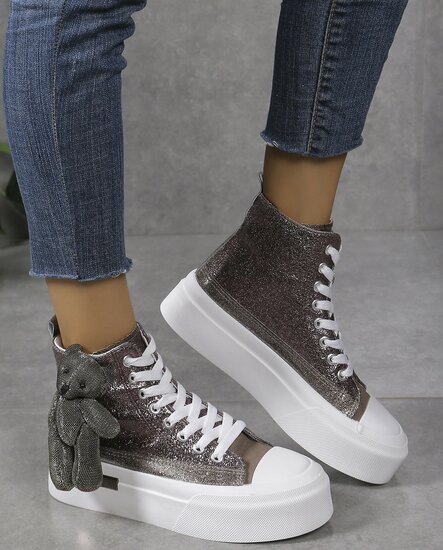 Baskets gunsmoke montantes en textile Katia
