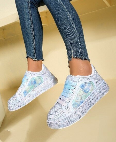  Lage blauwe sneaker Dewi