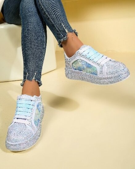 Lage blauwe sneaker Dewi