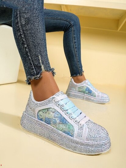  Lage blauwe sneaker Dewi