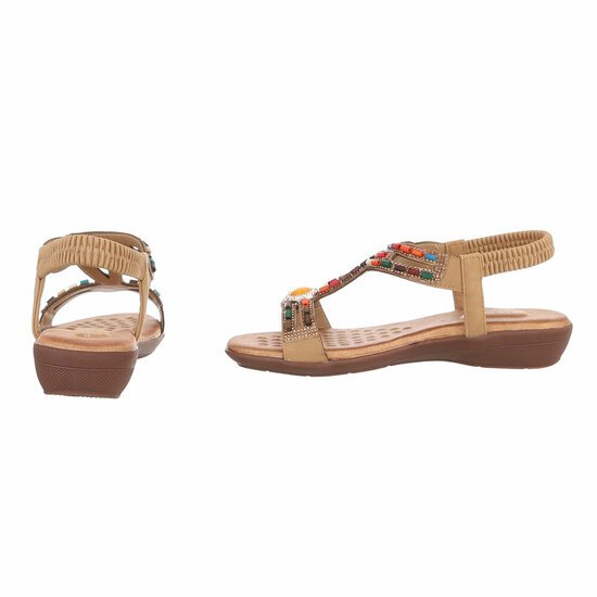 Camel lage sandaal Boudina