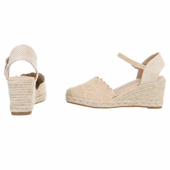 Beige hoge sandaal met sleehak Branka