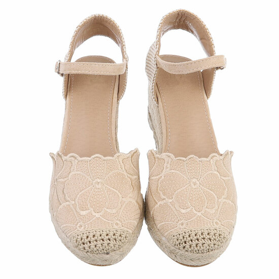 Beige hoge sandaal met sleehak Branka
