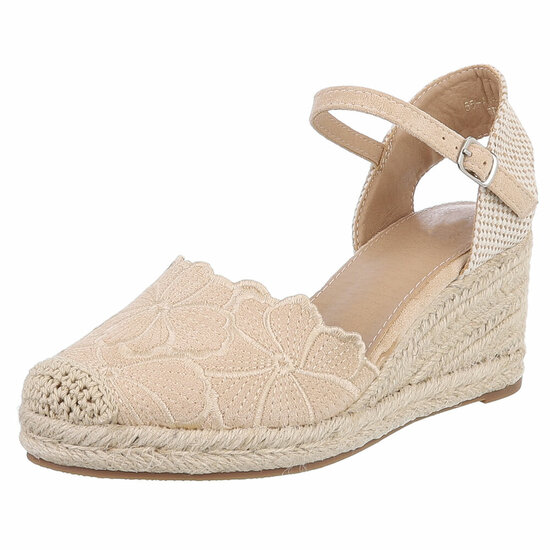 Beige hoge sandaal met sleehak Branka