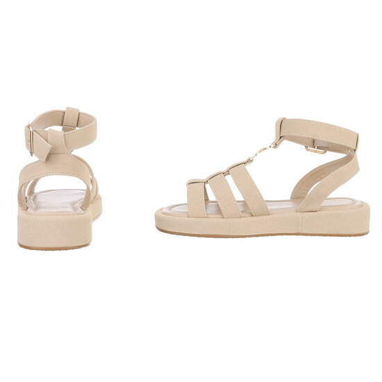 Beige sandaal met platform zool Brianda