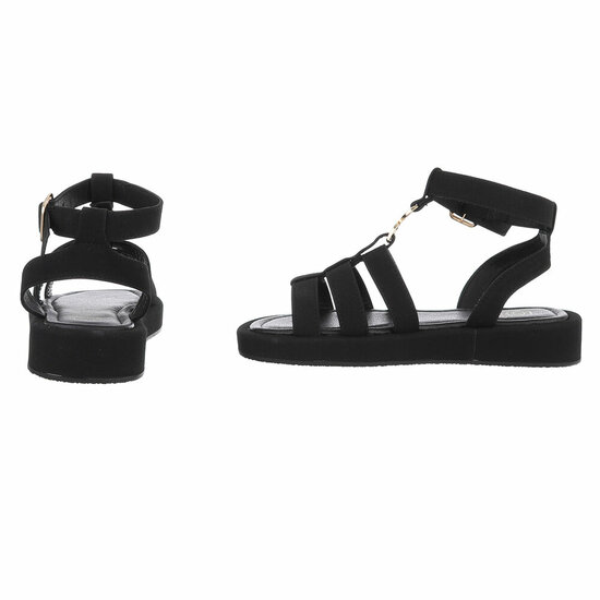 Zwarte sandaal met platform zool Brianda
