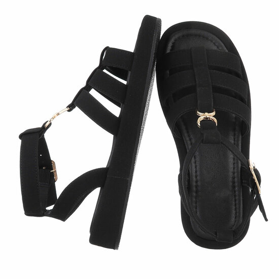 Zwarte sandaal met platform zool Brianda