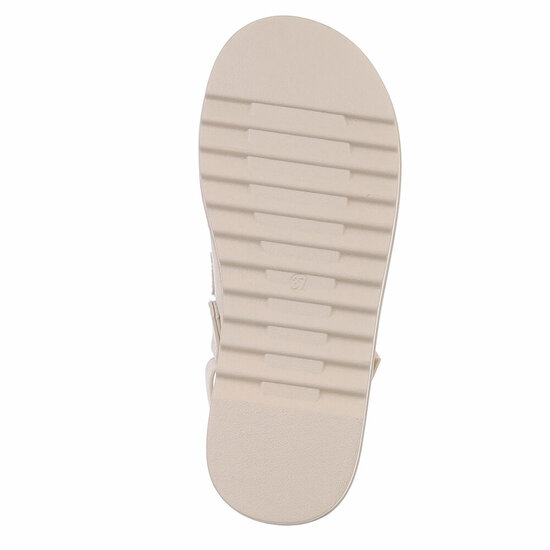 Beige daimen sandaal met platform zool Brinna
