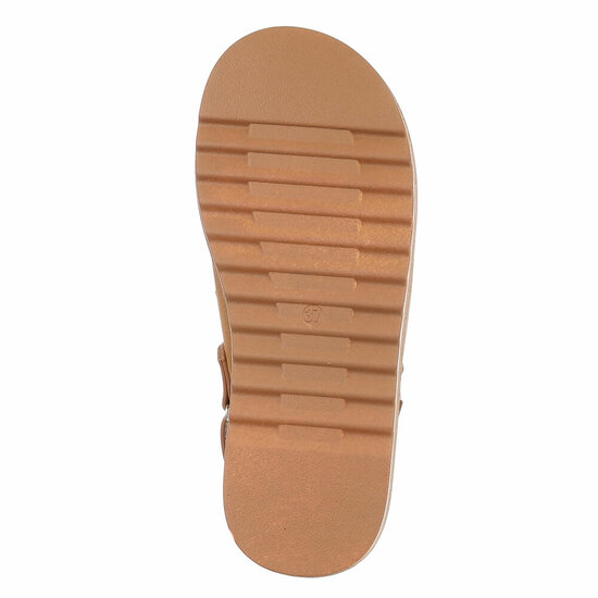 Camel daimen sandaal met platform zool Brinna