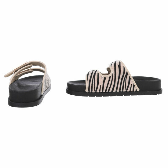 Mules beige zébré Mireille
