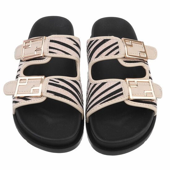 Mules beige zébré Mireille