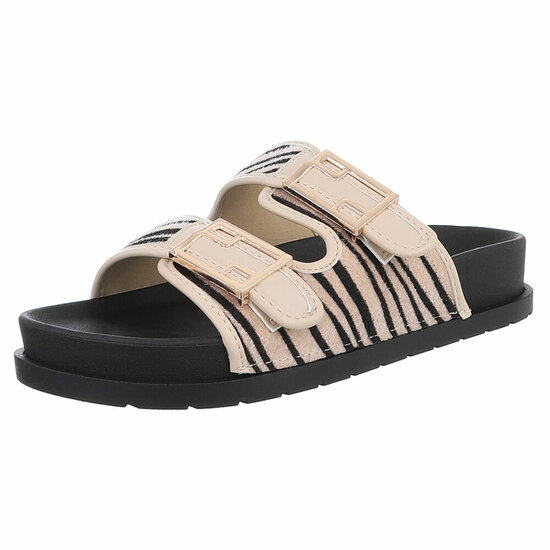 Mules beige zébré Mireille
