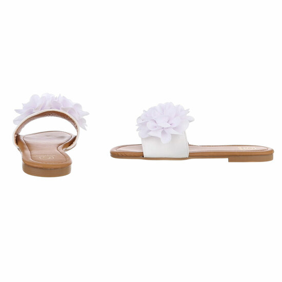 Witte lage sandaal Isabella