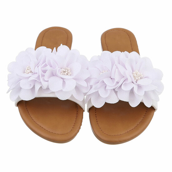 Witte lage sandaal Isabella