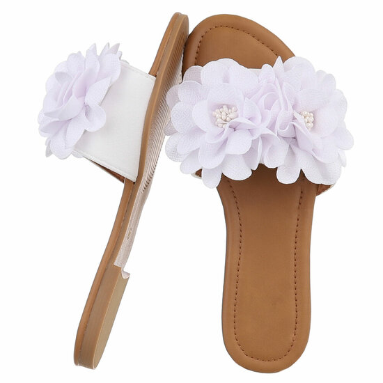 Witte lage sandaal Isabella