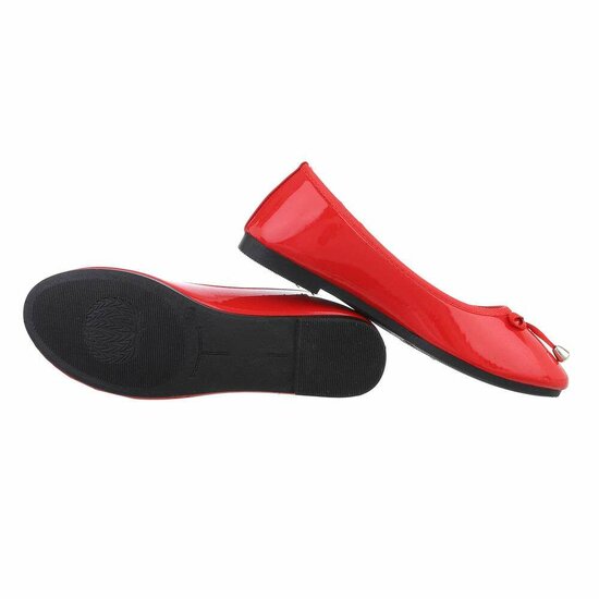 Rode lak ballerina Aude