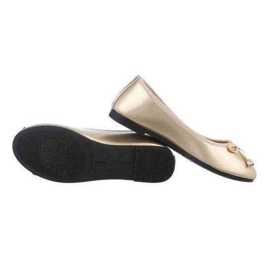 Gouden lak ballerina Aude