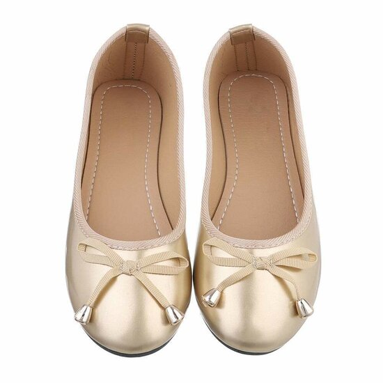 Gouden lak ballerina Aude