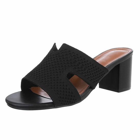 Zwarte mule Candice