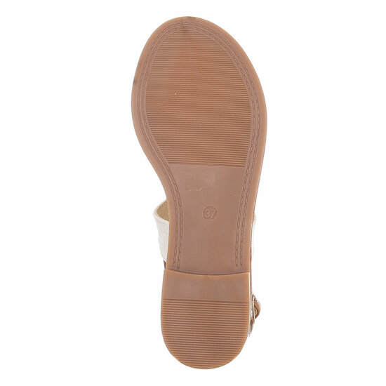Beige-zebra mix lage sandaal Areke