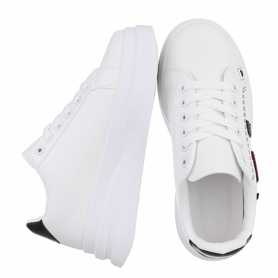  Lage wit-zwarte sneaker Hilde