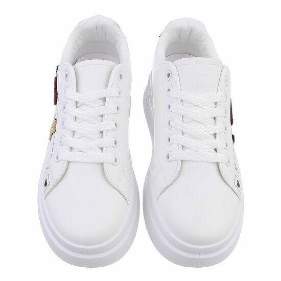  Lage witte-bordeaux sneaker Hilde