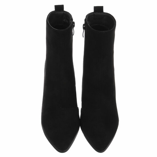 Zwart suede enkellaarsje Eleni