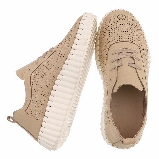  Lage kaki bruine sneaker Jolien