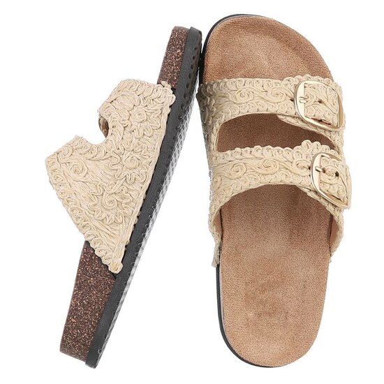 Beige mule Celia