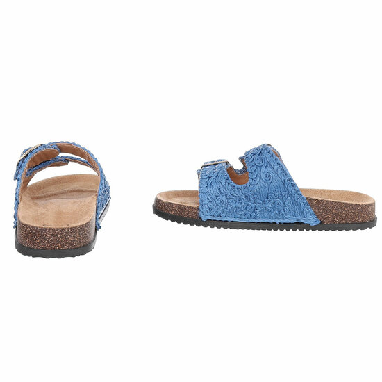 Blauwe mule Celia