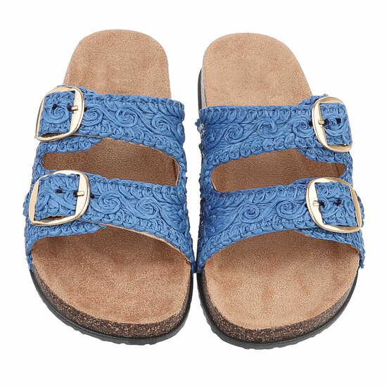 Blauwe mule Celia