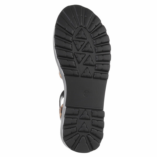 Sandales noires avec semelles epaisses Carolina