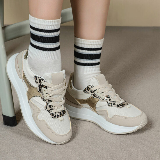 Lage beige sneaker Christiana
