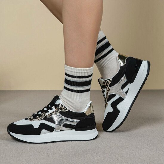 Lage zwarte sneaker Christiana
