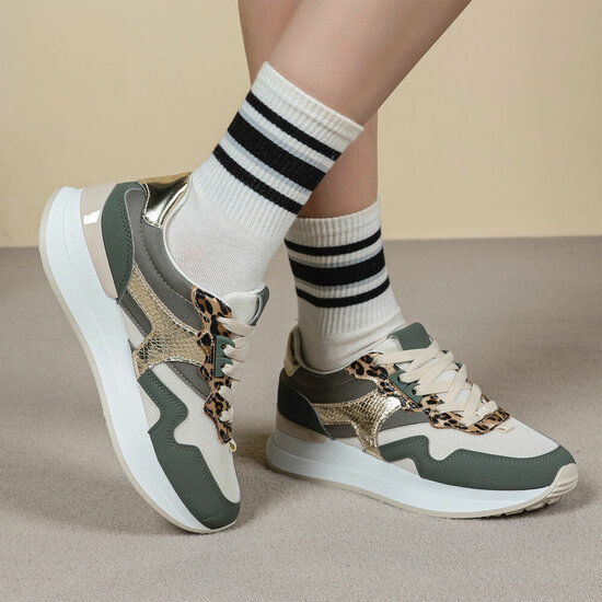 Lage groene sneaker Christiana